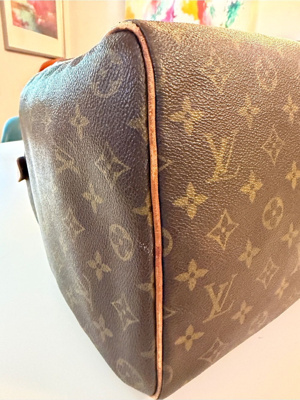 Well Loved 🤎 Louis Vuitton Brown Keepall 50 Travel Duffle Bag Weekender - Picture 9 of 16